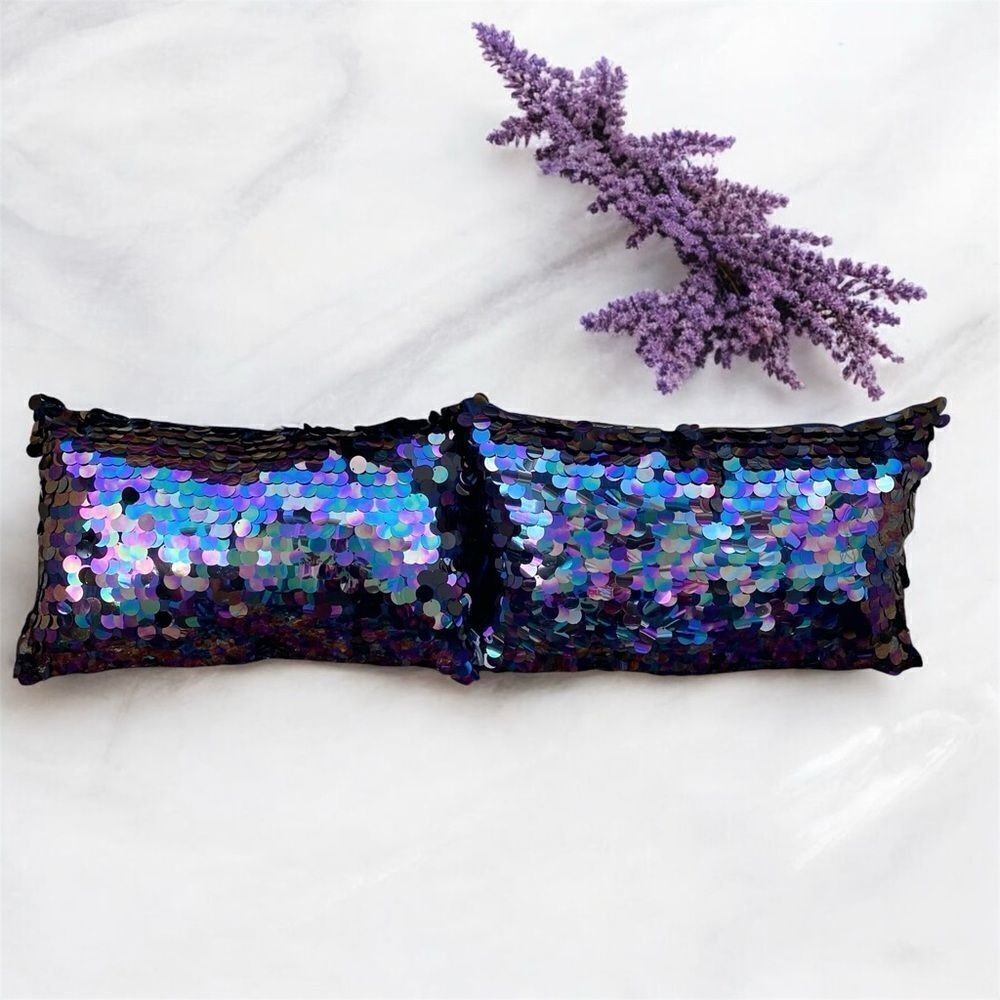 NWT Two Aviva Stanoff Purple Aurora Borealis Solstice Luxury Decorative Pillows